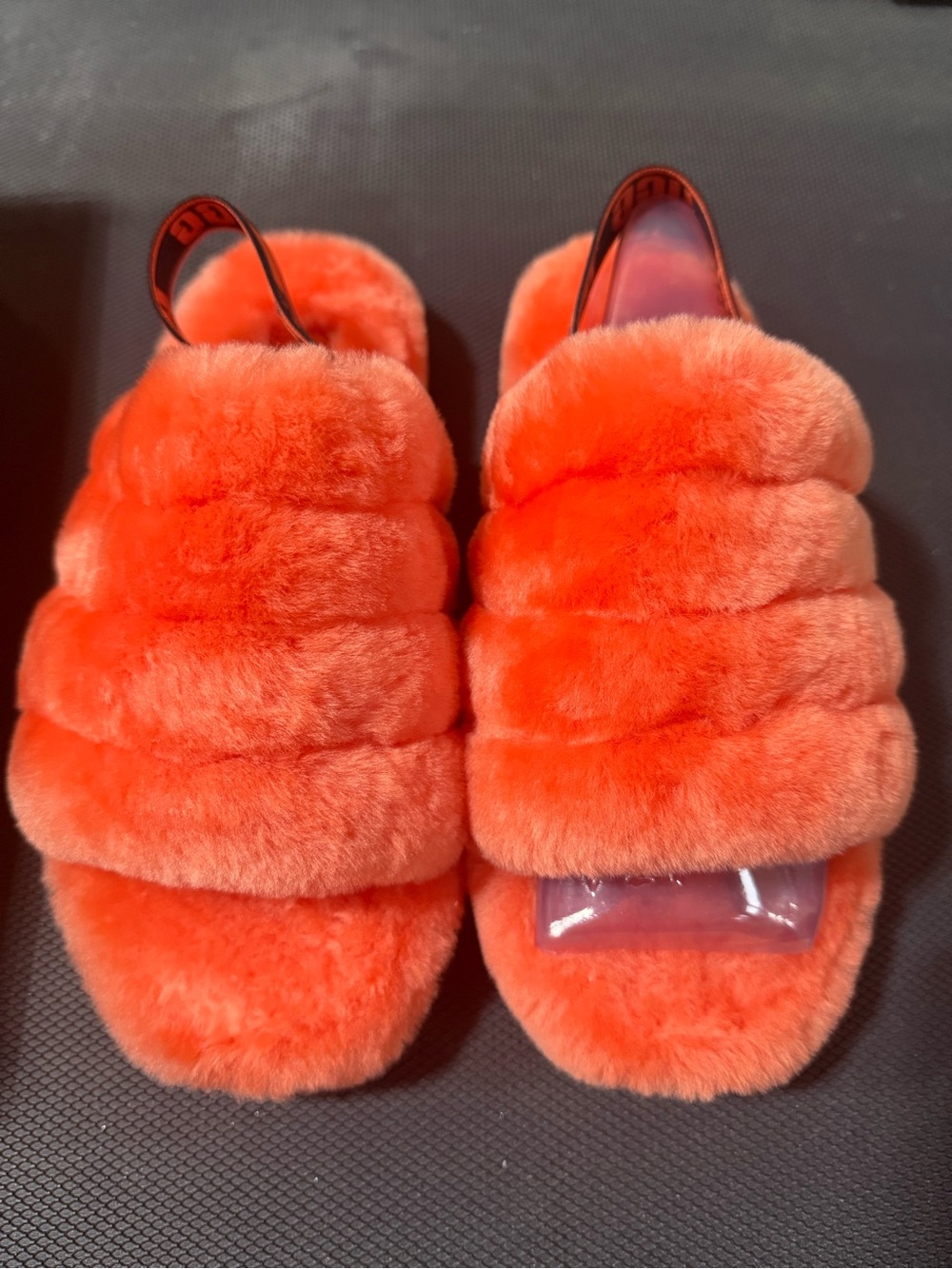 UGG K Fluff Yeah Slide Slippers - Coral Orange